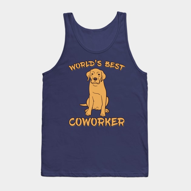 Labrador World's Best Coworker WFH Tank Top by DeesDeesigns